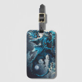 オーシャンズ・ドラゴンのアートワークから生まれる ラゲッジタグ (正面縦)