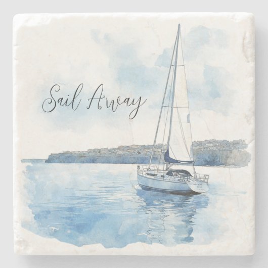 オーシャンビューで航海へ ストーンコースター (正面)