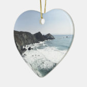 オーシャンビューの太平洋沿岸のハイウェー大きいSur セラミックオーナメント (左)