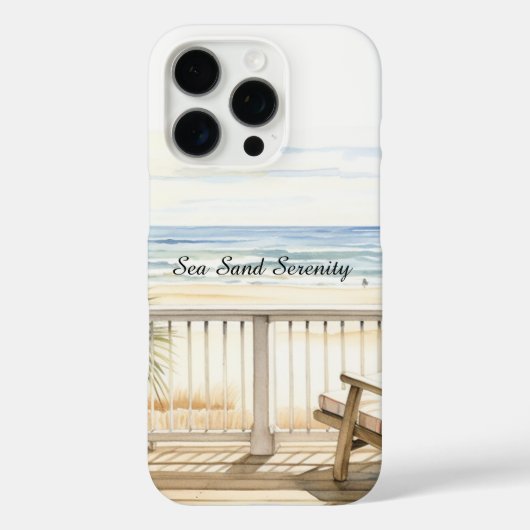 オーシャンビューの浜辺の静けさ Case-Mate iPhoneケース (裏面)
