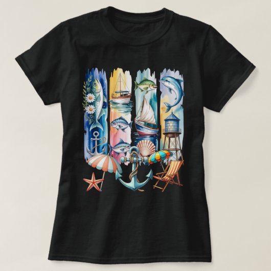オーシャンビューズ Tシャツ (デザイン正面)