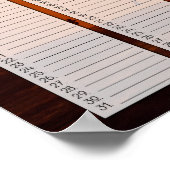 オーシャンビーチの日の出誕生日カレンダー ポスター (角)