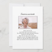 オーシャンビーチの砂の足跡　人生の祝祭 招待状 (裏面)