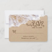 オーシャンビーチの砂 RSVP 招待状 (正面)