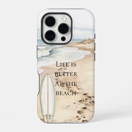 オーシャンビーチサーフボード iPhoneケース (裏面)