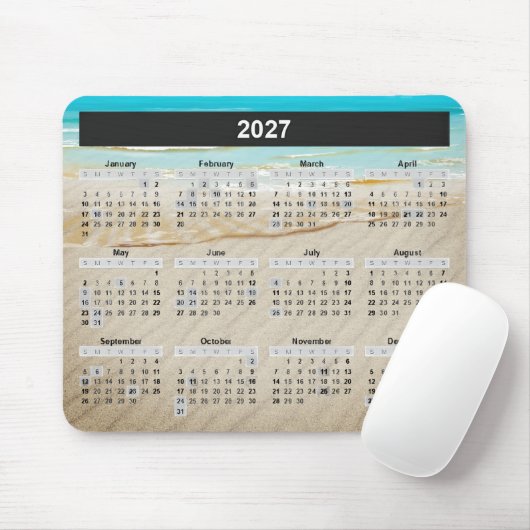 オーシャンビーチ2027年カレンダー マウスパッド (マウス)