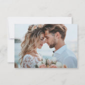 オーシャンビーチ ウォーターカラー コーストウェディング サンキュー サンキューカード (裏面)