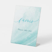 オーシャンビーチ ティールブルー 好意 どうぞおひとつ 台座サイン (正面)