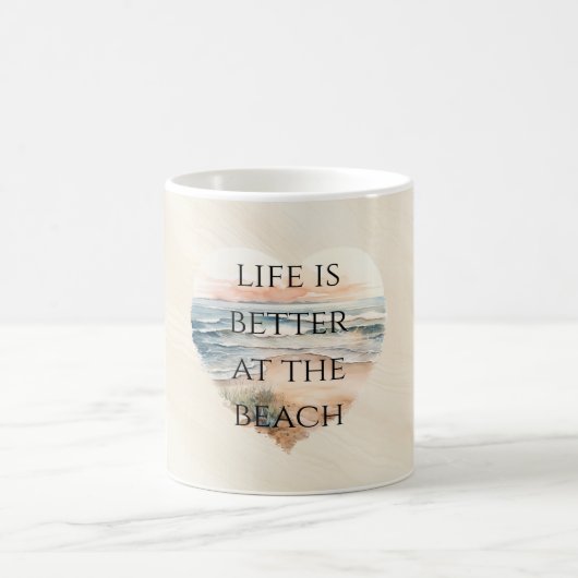 オーシャンビーチ 海岸沿い コーヒーマグカップ (中央)