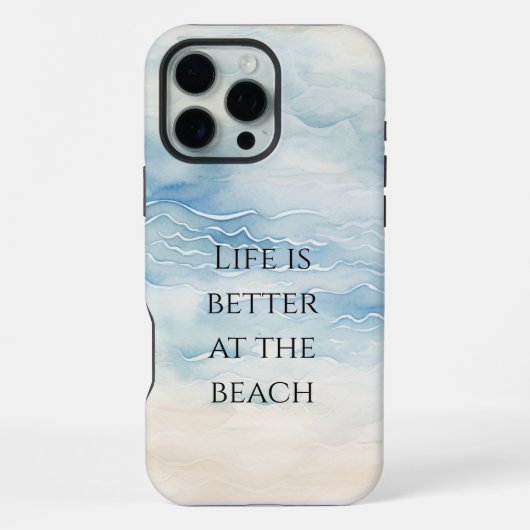 オーシャンビーチ 海岸  iPhoneケース (裏面)
