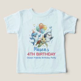 オーシャンフレンズの誕生日キッズTシャツ