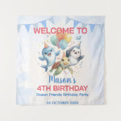 オーシャンフレンズの誕生日タペストリー タペストリー (正面)