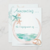 オーシャンブリーズビーチウェディングエンゲージメント 案内状 (正面/裏面)