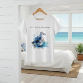 オーシャンブリーズ: 水彩カモメ トライブレンドTシャツ