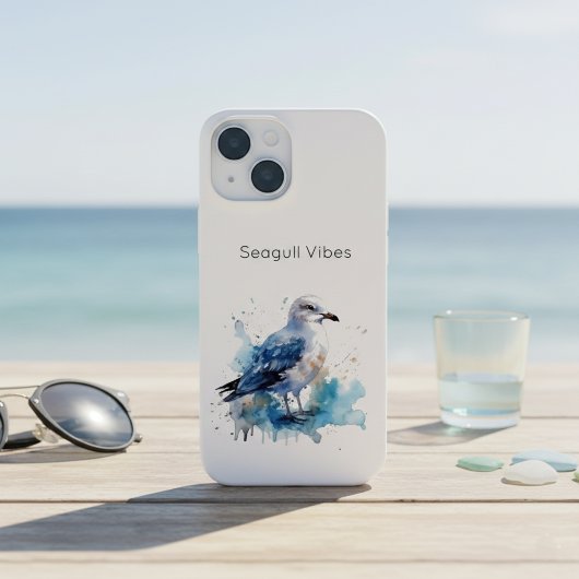 オーシャンブリーズ:水彩カモメ Case-Mate iPhoneケース