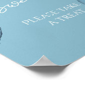 オーシャンブルーのアクアマリンラブイズスイート ブライダルシャワー ポスター (角)