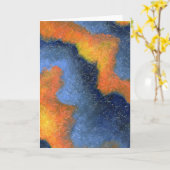 オーシャンブルーの挨拶状 カード (黄色い花)