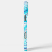 オーシャンブルーウェーブ大理石テクスチャ抽象的な液体 Case-Mate iPhoneケース (裏面 / 右)
