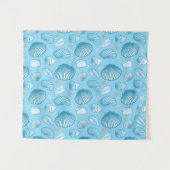 オーシャンブルーパターン タペストリー (正面(横))