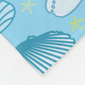 オーシャンブルーパターン フリースブランケット (角)