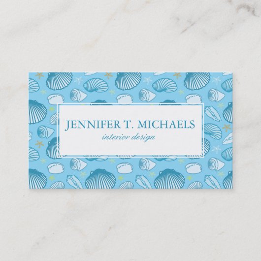 オーシャンブルーパターン 名刺 (正面)