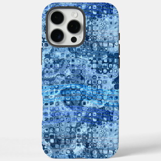 オーシャンブルー抽象水パターン Case-Mate iPhoneケース (裏面)