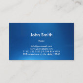 オーシャンブルー神聖な十字の軽い教会名刺 名刺 (裏面)