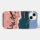 オーシャンブルー iPhoneケース (裏面横)