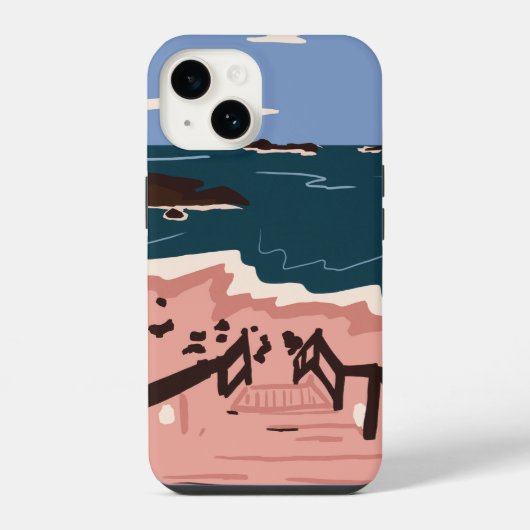 オーシャンブルー iPhoneケース (裏面)