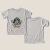 オーシャンベイビーの夏用ベビーボディスーツ (デザイン正面&裏面)