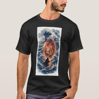オーシャンポータル - インディゴウェーブTシャツ Tシャツ