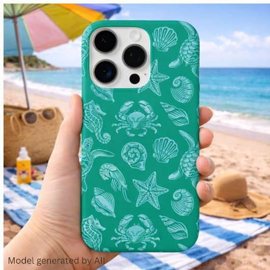 オーシャンライフパターン - シーエステティック Case-Mate iPhoneケース