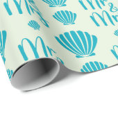 オーシャンラブ サマーウェディング ライトグリーン シームレス ラッピングペーパー (ロールコーナー)