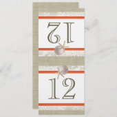 オーシャンロマンス バルカンとレース コーラル テーブルナンバー (正面/裏面)