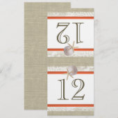 オーシャンロマンス バルカン織とレースの珊瑚 テーブルナンバー (正面/裏面)