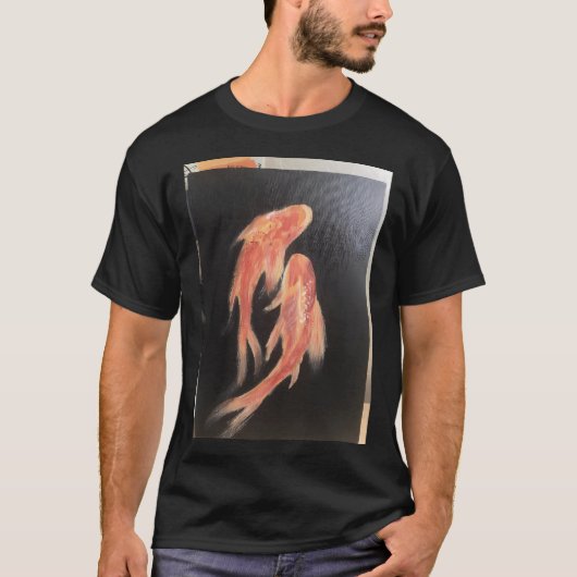 オーシャン アコール ブルー 錦鯉 Tシャツ (正面)