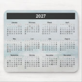 オーシャン・ウォーターカラー 2027年 カレンダー マウスパッド (正面)