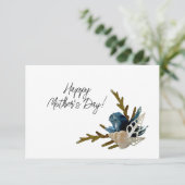 オーシャン コースト ブルー アイリス & シーシェル 母の日 カード (スタンド正面)