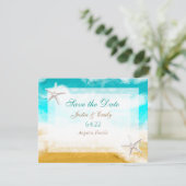 オーシャン シーサイド ターコイズ ウェーブ セーブ ザ デート 招待状 (スタンド正面)