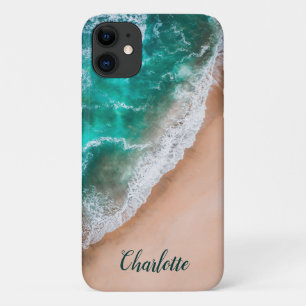 オーシャン シー ウェーブ ビーチ 航海風 カスタムネーム iPhone 11 ケース