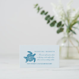 オーシャン シー タートル, シー ブルー ビーチ ウェディング ウェブサイト エンクロージャーカード