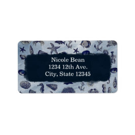 オーシャン シー ライフ ナウチカル シーシェル ビーチ ウェディング ラベル