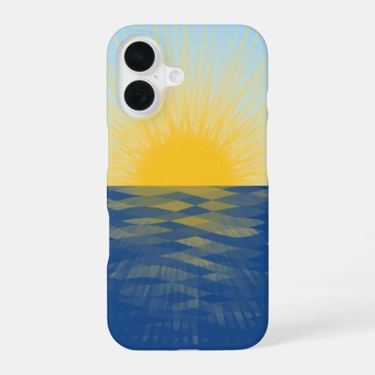 オーシャン・ニュー・ビギニングズの日の出 iPhone 16ケース (裏面)