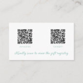 オーシャン ブライダル シャワー ギフト レジストリー QR コード エンクロージャーカード (裏面)