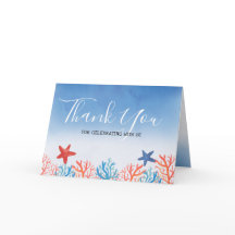 オーシャン ベイビー シャワー 水彩 イソギンチャク 感謝