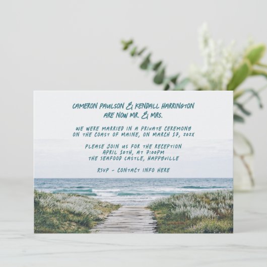 オーシャン・ボードウォーク結婚発表のお祝い 招待状 (スタンド正面)