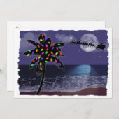 オーシャン ムーンレイト クリスマス ホリデー 招待状 (正面/裏面)