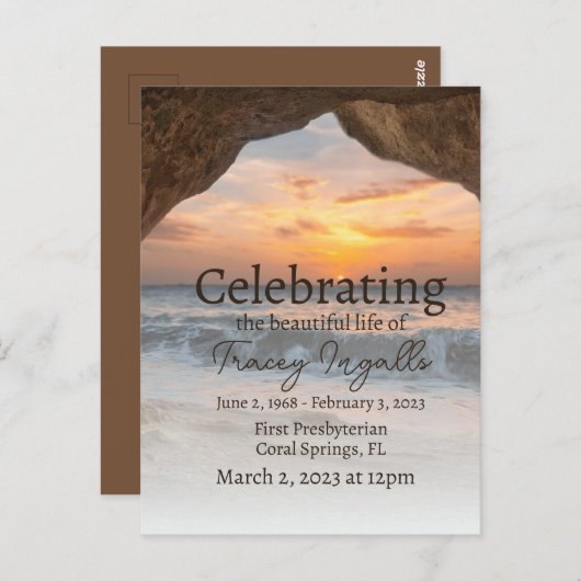 オーションケーブビーチ・セレブレーション・オブ・ライフ ポストカード (正面/裏面)