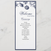 オーシ航海のアンクラシックネイビーブルー結婚式 プログラム (正面)