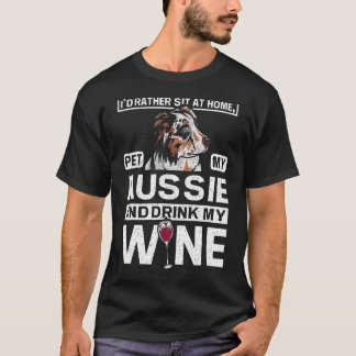 オージーに愛撫してワインを飲みなさい Tシャツ